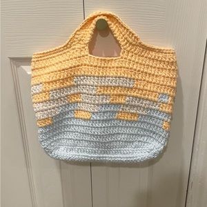 Pastel crochet tote